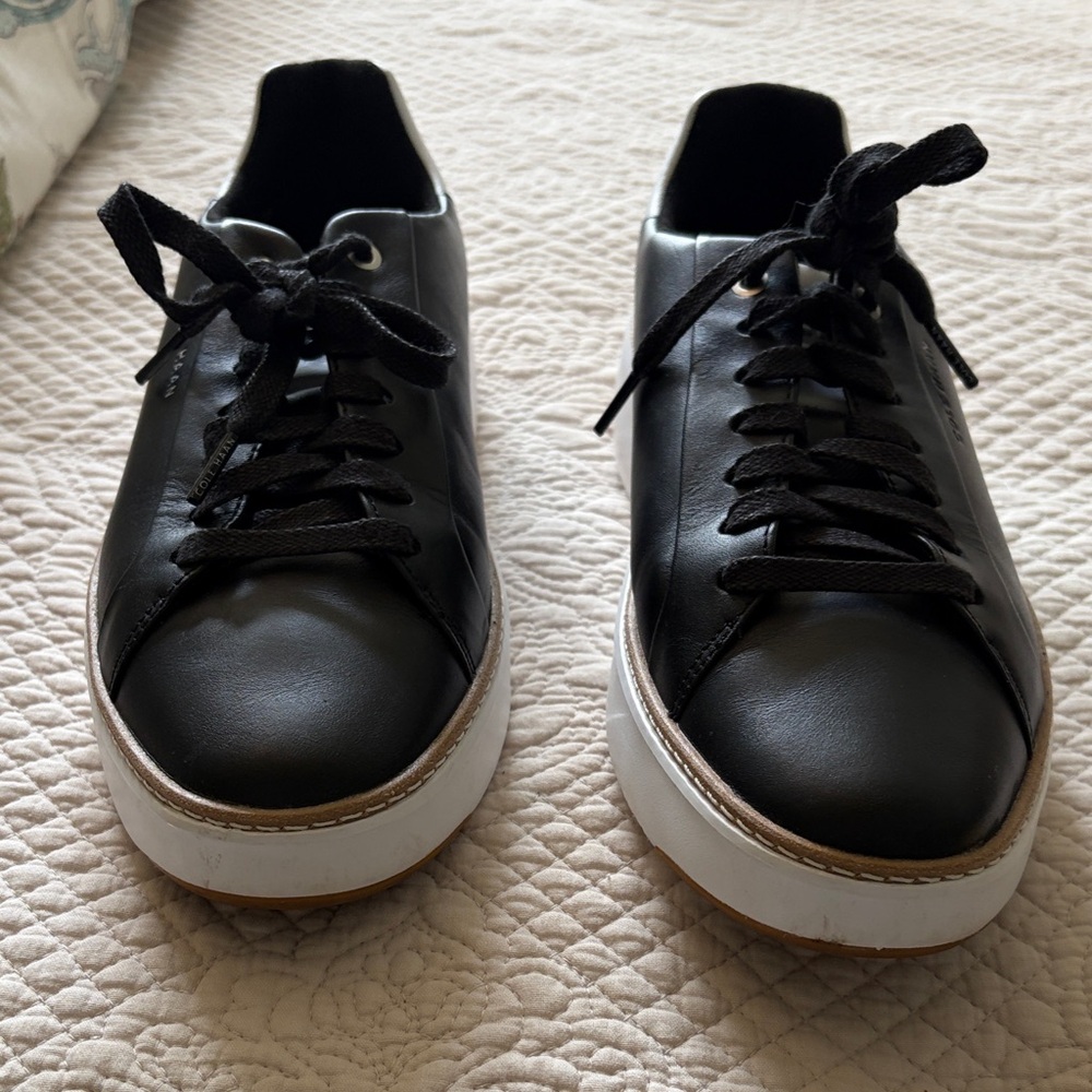 Cole Haan Women’s GrandPro Black and White Leather Sneakers - Picture 5 of 6